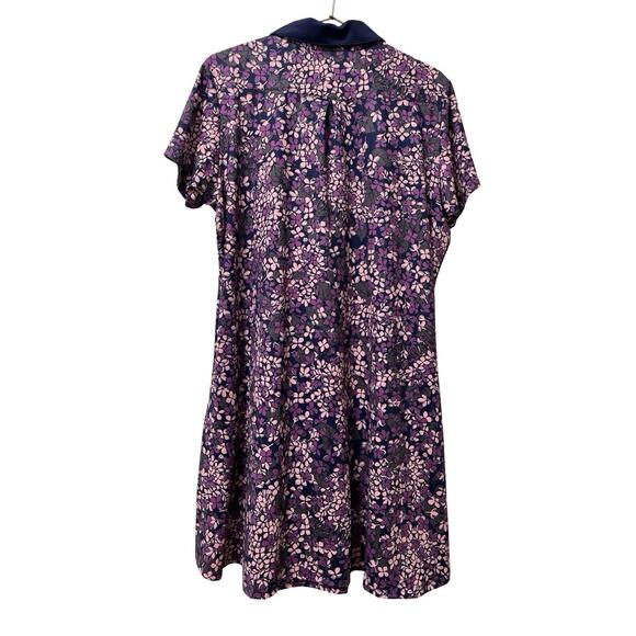 William Murray Womens Floral Golf Polo Mini Dress Size 2X Purple UV Protection - Picture 3 of 6